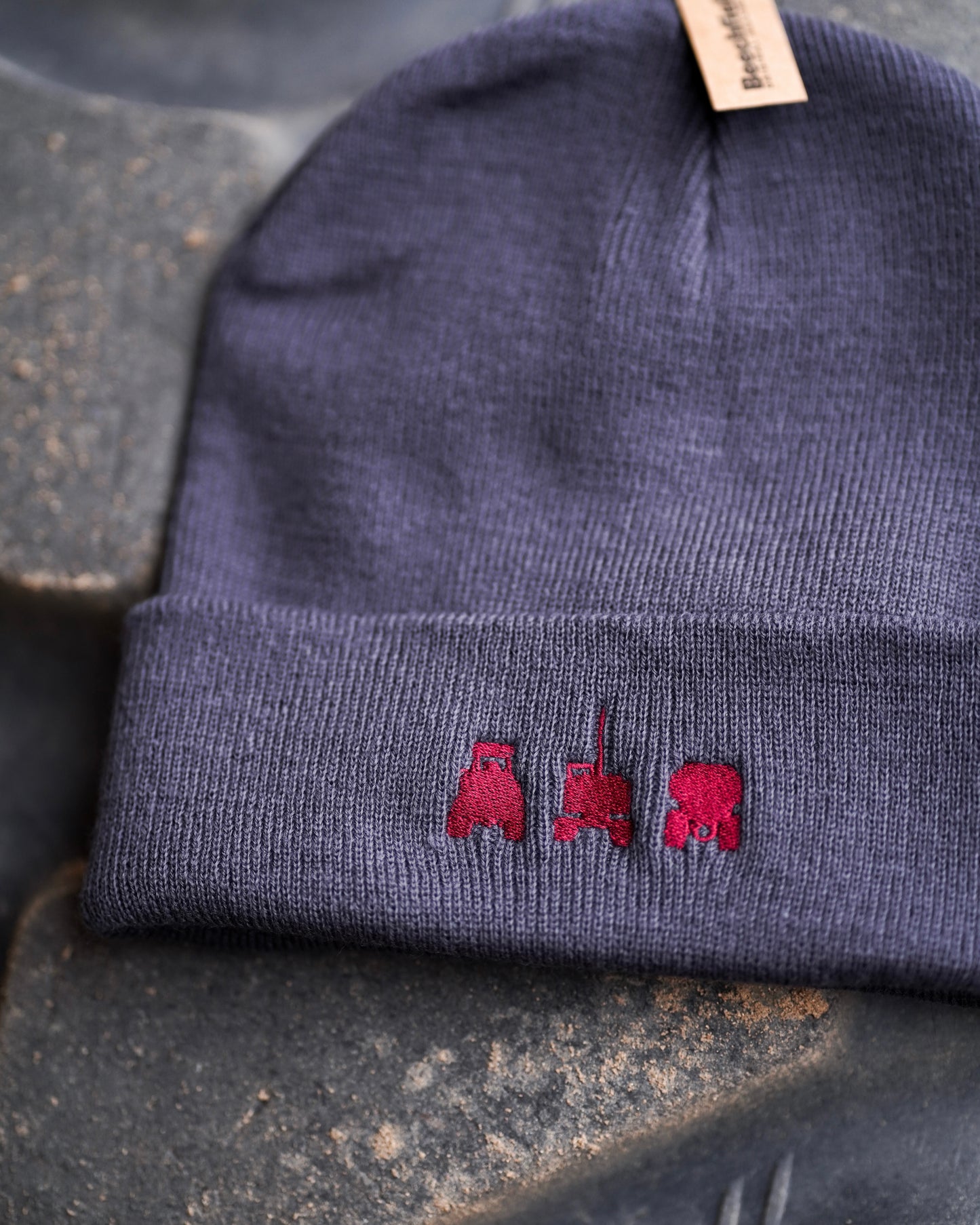 Mütze mit Stick - Grey